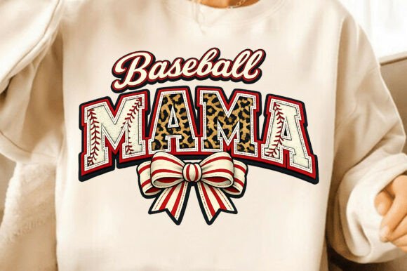 Baseball Mama Coquette Bow PNG: Stylish Game Day Designs