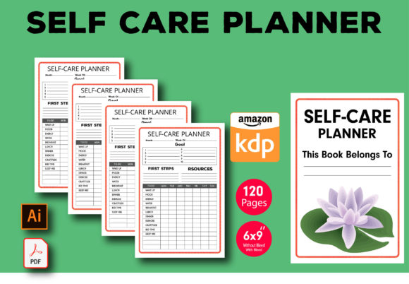 Build a Calming Brand with a Self Care Planner KDP Interior