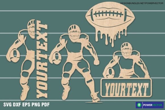 Game-Day Ready: Football Player SVG for Dynamic Crafts