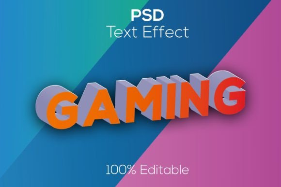 Games 3D | Modern Games Psd Text Effect