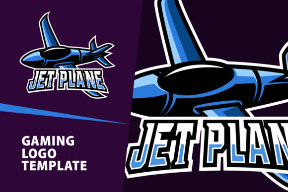 Jet Plane Mascot Gaming Logo: Dynamic Branding Asset