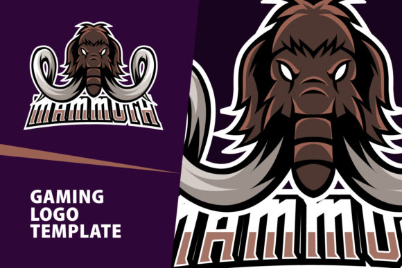 Mammoth Mascot Gaming Logo Design: Unleash Your Brand