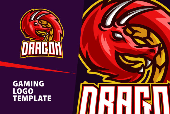Red Dragon Mascot Gaming Logo: A Premium Asset