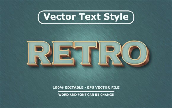 RETRO Vector Text Effect – Editable: A Throwback Design Powerhouse