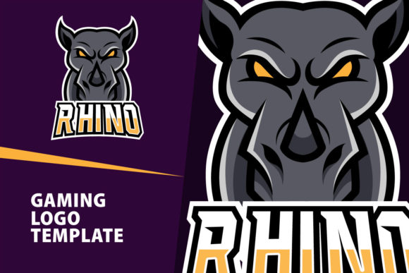 Rhino Mascot Gaming Logo Design: Power Up Your Brand Identity