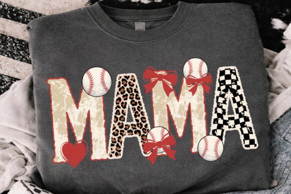 Stylish Leopard Baseball Mama PNG for Baseball Mom