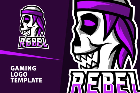 Unleash Your Brand's Edge: Rebel Mascot Gaming Logo Design