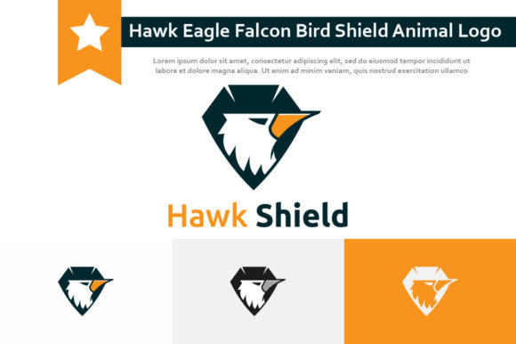 Unleash Your Brand's Power: The Hawk Eagle Falcon Bird Shield Logo