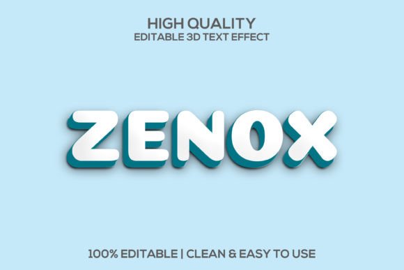 Zenox 3D Zenox Editable PSD Text Style: A Designer's Secret Weapon